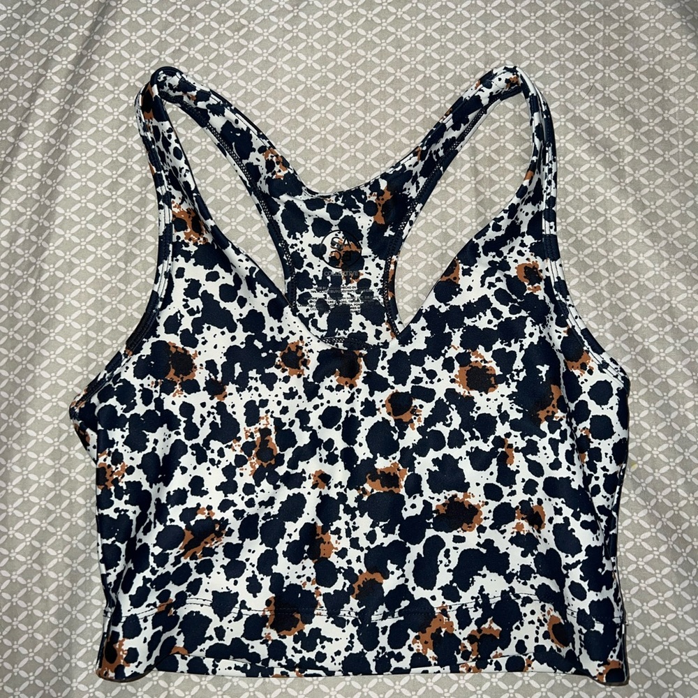 SAGE COLLECTION Cropped Tank Top Built-In Bra Size Small